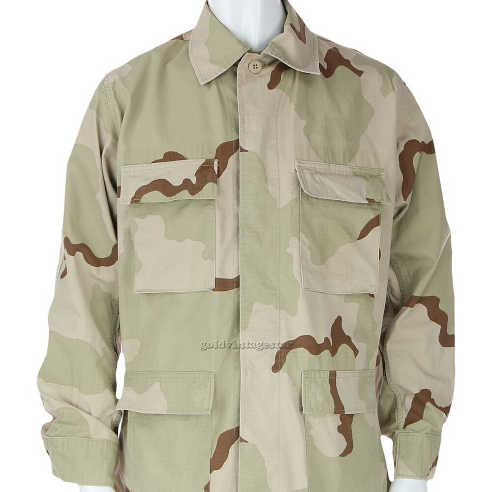 90s Vintage Army Uniform Field Desert Camo Camouflage Combat Jacket